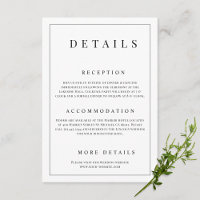 Detalhes de Casamento Formal Simples Preto e Branc