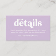 Detalhes de Casamento Lilás Roxo Claro