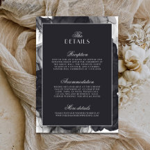 Detalhes de Casamento Luxuoso Preto e Branco Old M