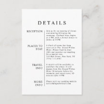 Detalhes de Casamento Minimalista Moderno Preto e 