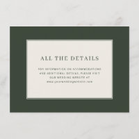 Detalhes de Casamento Minimalista Verde Elegante