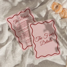 Detalhes de casamento moderno cor-de-rosa ousado c