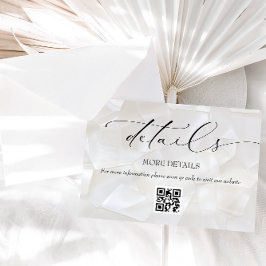 Cartão De Informações Detalhes de Casamento Moderno Elegante