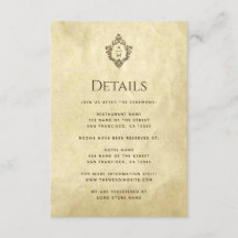 Detalhes de Casamento Monograma Vintage Crest Pape