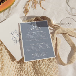 Cartão De Informações Detalhes de Casamento Retro de Dinheiro Antigo Azu