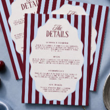 Detalhes de Casamento Retro Gelo Azul e Borgonha 