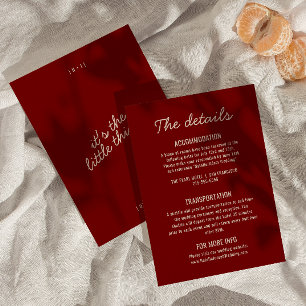 Cartão De Informações Detalhes de Casamento Retro Modernos e Caprichosos