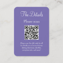 Detalhes de Casamento Roxo Simples Moderno com Cód