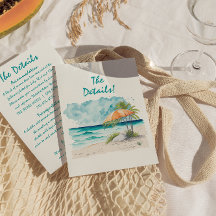 Detalhes de Casamento Único de Praia Desenhada Col