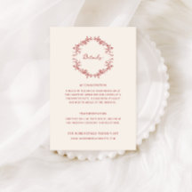 Detalhes de Casamento Vermelho Carmesim Vintage Ch