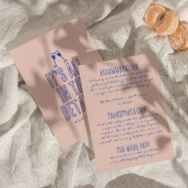 Cartão De Informações Detalhes de casamento vintage desenhados à mão