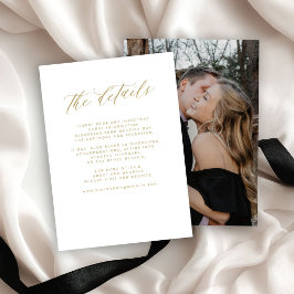 Cartão De Informações Detalhes de convidado de casamento elegante em dou