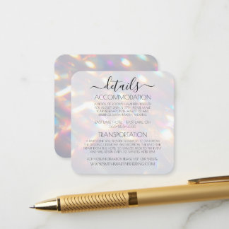 Cartão De Informações Detalhes de Luzes Iridescentes Personalizadas