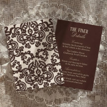 Detalhes de Noiva com Renda Marrom Escura Vitorian