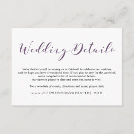 Cartão De Informações Detalhes de Script Adorável | CASAMENTOS