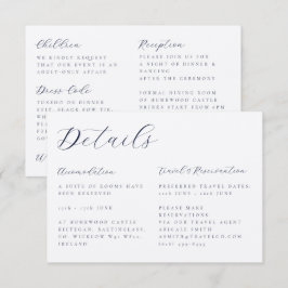 Cartão De Informações Detalhes de Viagem e Acomodação de Casamento com L