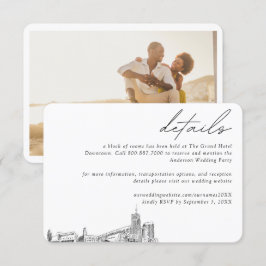 Cartão De Informações Detalhes do Bloco de Quartos do Hotel Akron Weddin