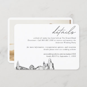 Cartão De Informações Detalhes do Bloco do Hotel Buffalo Nova Iorque