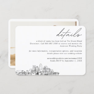 Cartão De Informações Detalhes do Bloco do Hotel Charlotte Wedding