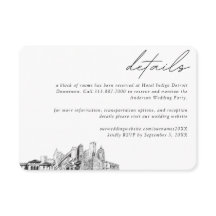 Detalhes do Bloco do Hotel Detroit Wedding