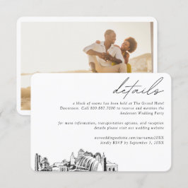 Cartão De Informações Detalhes do Bloco do Hotel Kansas City Wedding