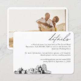 Cartão De Informações Detalhes do Bloco do Hotel Paul Wedding