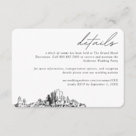 Cartão De Informações Detalhes do Bloco do Hotel Phoenix Wedding