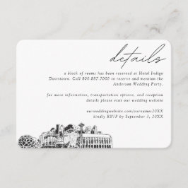 Cartão De Informações Detalhes do Bloco do Hotel Seattle Wedding