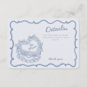 Cartão De Informações Detalhes do Bolo do Coquetel do Coração Retroativo