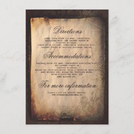 Cartão De Informações Detalhes do Casamento Antiquado Gótico - Informaçõ