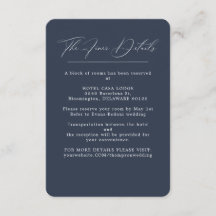 Detalhes do Casamento Azul do Marinho Elegante