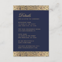 Detalhes do Casamento Azul marinho - Rosas Dourado