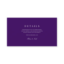 Detalhes do Casamento Branco e Púrpura do Script E