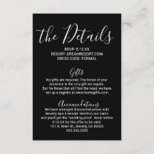 Detalhes do Casamento Branco Preto Mínimo Simples