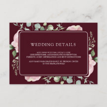 Detalhes do Casamento Burgundy Eucalipto Floral Ro