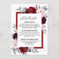 Detalhes do Casamento Burgundy Wine Azul Poeirento