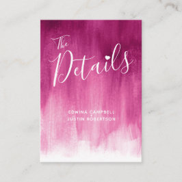 Cartão De Informações Detalhes do casamento: carta de cerimônia vermelha