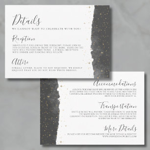 Cartão De Informações Detalhes do Casamento Celestial