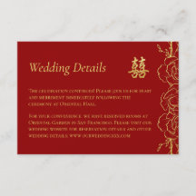 Detalhes do casamento chinês na fronteira floral d