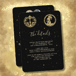 Cartão De Informações Detalhes do Casamento Código QR Foto 