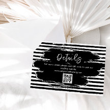 Detalhes do Casamento Código QR Preto Branco