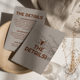 Cartão De Informações Detalhes do Casamento Crânio de Touro Negrito Retr