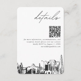 Cartão De Informações Detalhes do Casamento da Arizona Mesa Código QR Pe