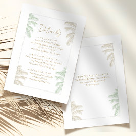 Cartão De Informações Detalhes do Casamento da Boca-Cola Tropical de Wat