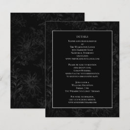 Cartão De Informações Detalhes do Casamento da Floresta Negra Mínima Ele