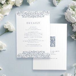 Cartão De Informações Detalhes do Casamento da Frame do Ornamentado Dust