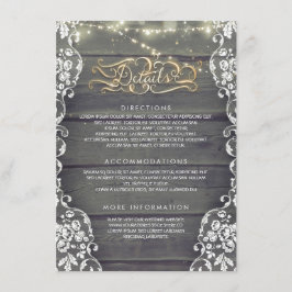 Cartão De Informações Detalhes do Casamento da Madeira no País Russo - I