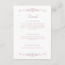 Detalhes do Casamento de Arte da Linha Rosa de Ele