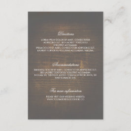 Cartão De Informações Detalhes do Casamento de Confetti Dourado Rústico 