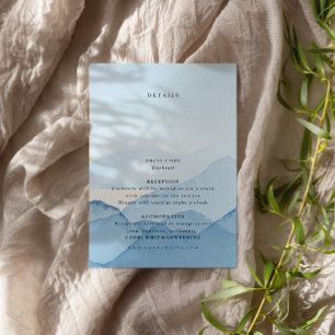 Cartão De Informações Detalhes do Casamento de Destino da Serra Azul